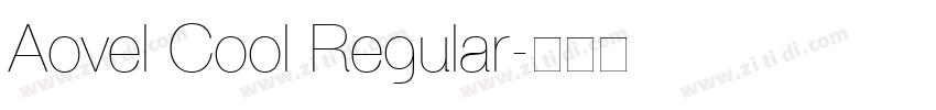 Aovel Cool Regular字体转换